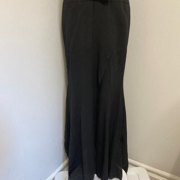 Nicole Miller Glam Maxi Dress NWT New Black Sheer Hem size S - Picture 7 of 11
